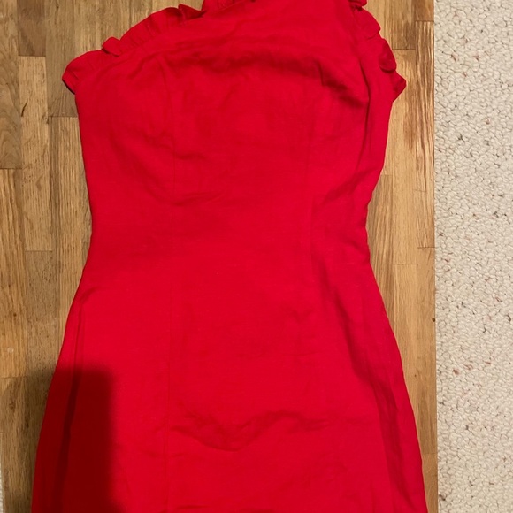 Superdown NWT Vibrant Red Asymmetrical Dress - Picture 1 of 5